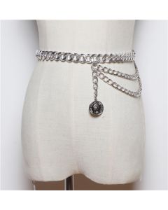 Women's Fine Decorative Dress With Waist Chain And Skirt Fashion All-match