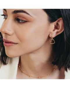 S925 Sterling Silver One Two Wear Heart-shaped Ear Buckle