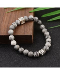 Vintage Men's Buddha Head Elastic Rope Bracelet