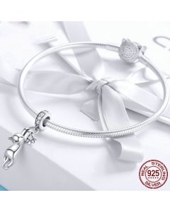 Cute Animal Series Sterling Silver Pendant Beaded