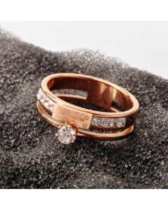 Retro Double Diamond Ring Index Finger Ring