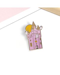 Haunted House Brooch Moon And Fan Castle Badge