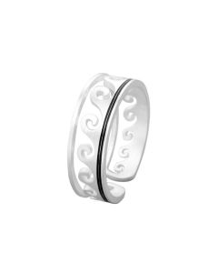 European And American Silver Wave Ring Ladies And Men's Beach Accessories
