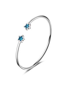 Azure Galaxy Five-pointed Star Opening Blue Bracelet
