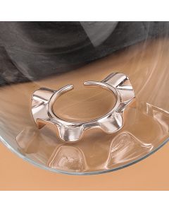 Korean Version Of Ins Niche Design Sense Minimalist Wild Style Irregular Wave Lace Edge  Ring Female Ring