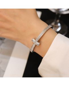 Luxury Full Diamond Wide TT Letter Bracelet