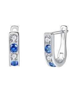 Sterling Silver Colored Zircon Children's Earrings