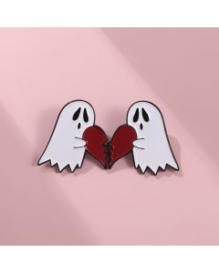 Creative Halloween Couple Breastpin Metal Emblem Ghost Love New Neckpin
