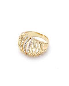 Fashion Popular Ring Manufacturer Wholesale Bird's Nest Shaped Zircon Ring