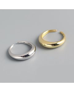 All-Match Ins Wind Body Ring Silver Bracelet