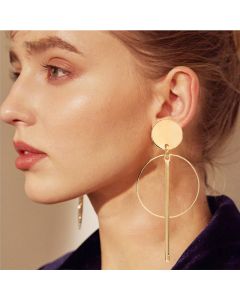 Circle Tassel Earrings Stud Earrings