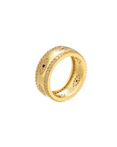 Micro Inlaid Eye Ring Micro Inlaid Color Zirconium Ring