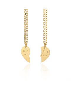 Pendant Best Friend Two Petal Love Stitching Necklace For Girlfriends