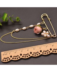 Women's Luxury Corset Retro Flower Brooch