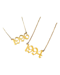 Stainless steel age necklace digital necklace