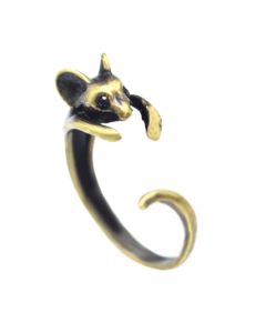 Alloy Rat   Ring Adjustable Animal Ring