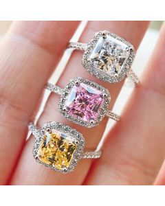 European And American Diamond Ring Women's S925 Silver