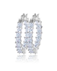 Gold-plated Copper Fashion Earrings, Diamond-set Zircons, Thin Earrings For Women