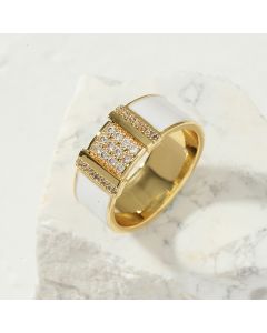 Women's Gold Single Individually Wrapped Anti-fatigue Geometric Ring