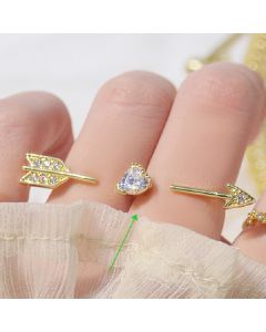 Fashion Love Scissors With Micro Zirconia Ring