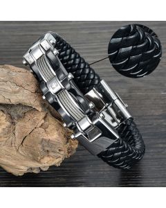 Fashion Titanium Steel Personality Men's Braided Style