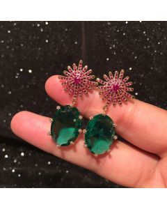 Octagon star earrings small and simple color