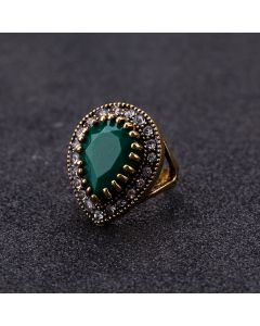 Vintage Large Resin Ring Boho Style