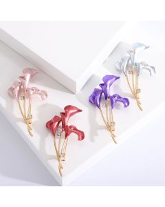 Artistic Flower Simple Fashion Enamel Dripping Tulip Corsage