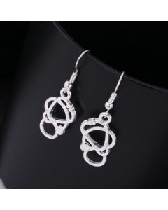 Simple Silver Stethoscope DIY Pendant Earrings