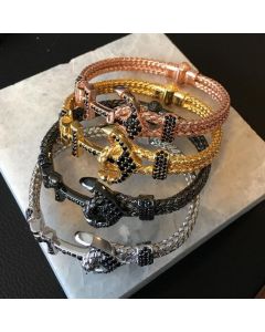 Men's Titanium Steel Diamond Boat Anchor Bracelet
