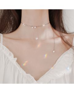Super fairy flower clavicle necklace