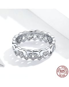 925 Romantic Girl Sterling Silver Couple Ring Fashion Personality SCR626