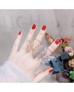 Butterfly Ring Female Three-dimensional Wings With Zircon