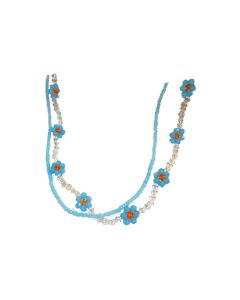 Sweet Crystal Flower Necklace T-shirt Clavicle Chain