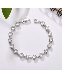 Love AAA Zircon Bracelet Copper Inlaid