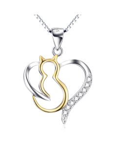 Cat Animal Micro Diamond Pendant