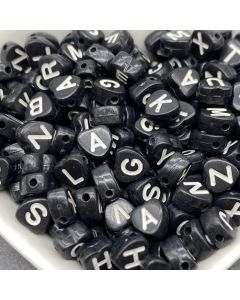 Acrylic Heart-shaped English Letter Beads