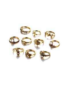 10pcs/set Ladies Antique Knuckle Rings Turtle Starfish Women