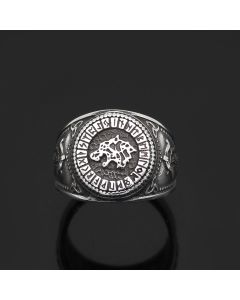 Wolf head ring titanium steel men's ring