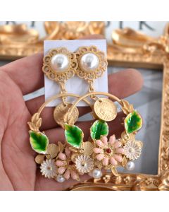 Metal Pearl Earrings Earrings Queen's Nightclub Exaggerated Earrings