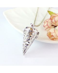 Birdcage Glass Ball Photo Box Necklace