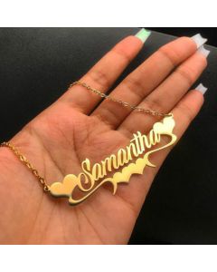Stainless Steel Cut Heart-shaped Necklace Women