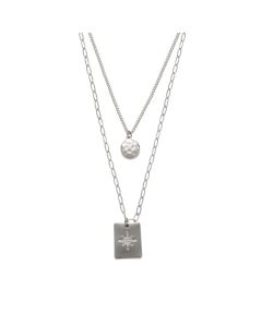 Square Brand Necklace Female Six-pointed Star Pendant High-end Jewelry