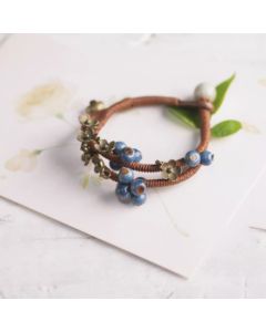 Blue Enchantress Artistic Retro Mori Style Bohemian Bracelet