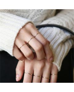 Stylish Glossy Fine Circle Couple Simple Simple Bracelet Ring