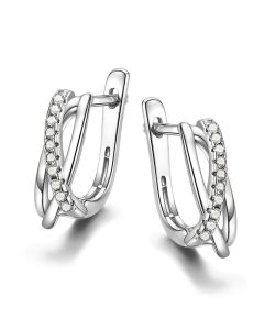 Simple earrings Fashion micro inlaid zircon earrings