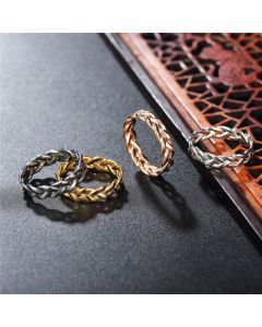 Stainless Steel Ring Vintage Braided Viking Ring