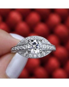 Openwork diamond ring Fashion trend wild ring