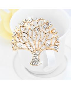 Rhinestone Small Tree Brooch High Profile And Generous Clothing