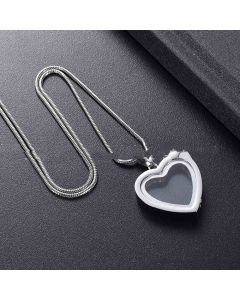 Stainless Steel Ornament Heart-shaped Cinerary Casket Pendant